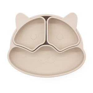 Baby_Silikon_Teller_Hund_Beige_komplett