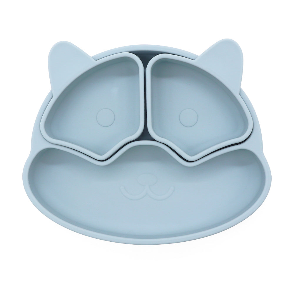 Baby_Silikon_Teller_Hund_Blau_komplett