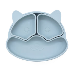 Baby_Silikon_Teller_Hund_Blau_komplett