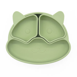 Baby_Silikon_Teller_Hund_Olive_komplett