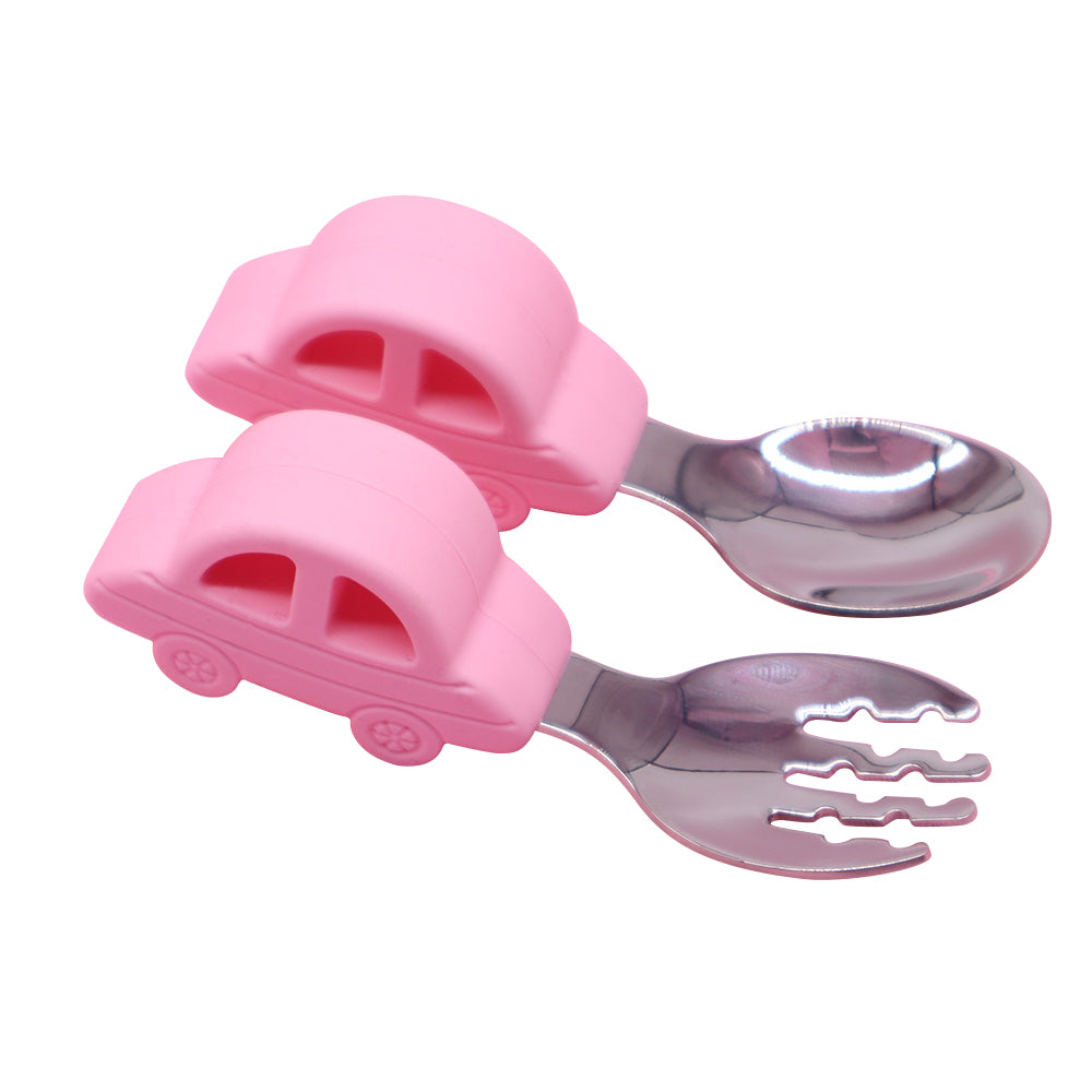 'AutoMampf' Baby Besteckset - Löffel und Gabel