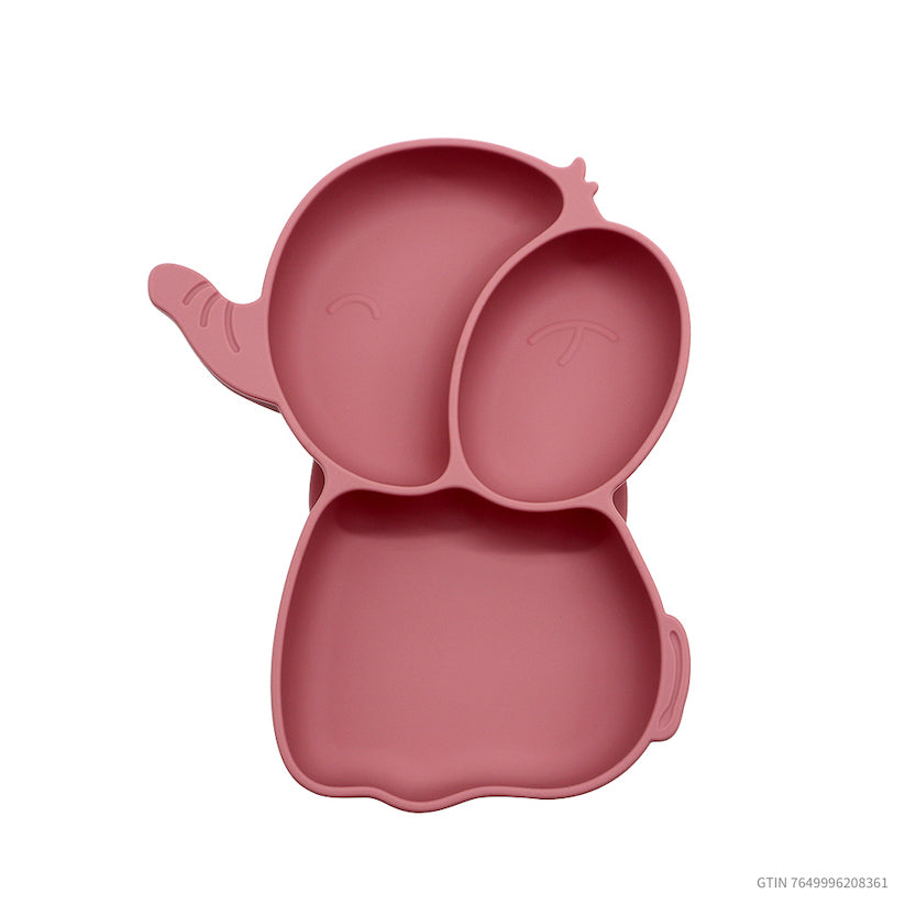 Silikon_Teller_Elefant_Motiv_Pink