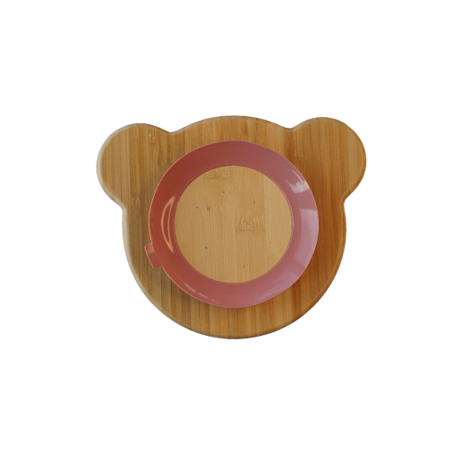 'Teddy' children's plate - Bamboo with suction cup 