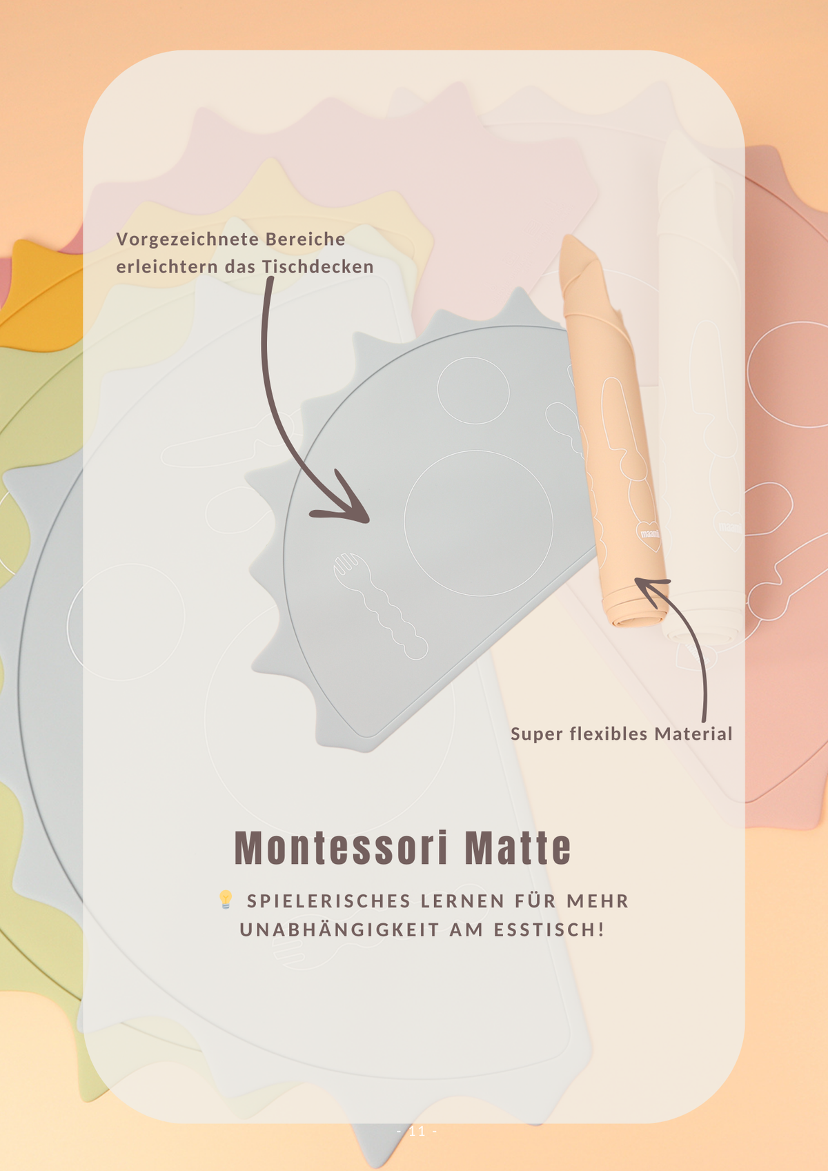 Set de table « Montessori » | tapis d'apprentissage
