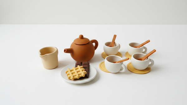 „Little Host“ Silikon Tee-Set – Montessori Rollenspiel