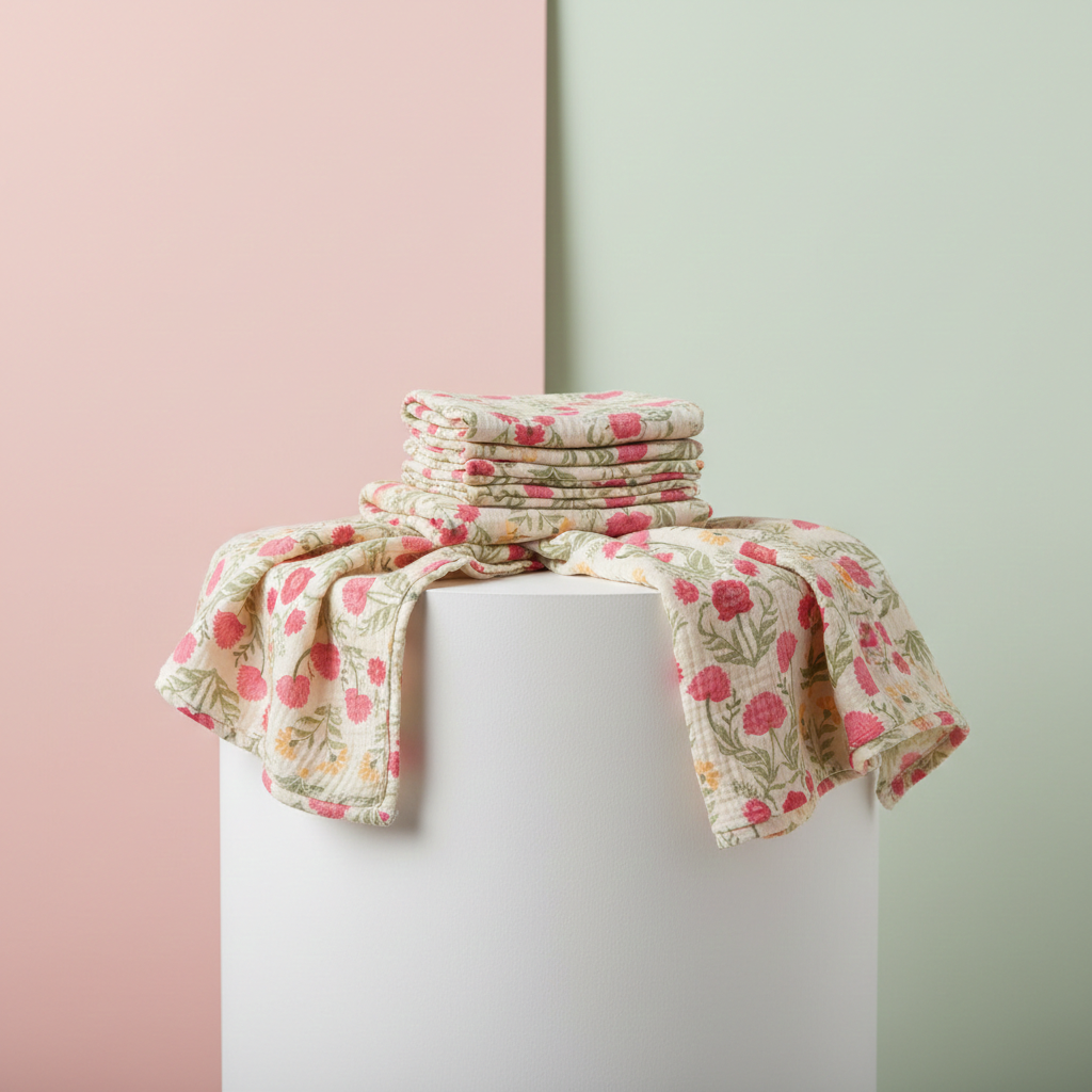 Mulltuch Schmusedecke 'Bloom'