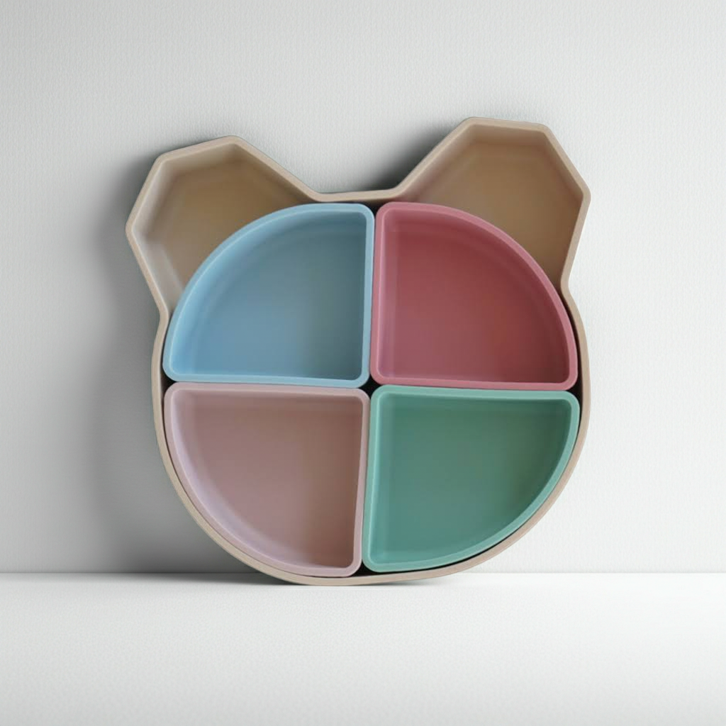 'Panda Divide' children's plate divided