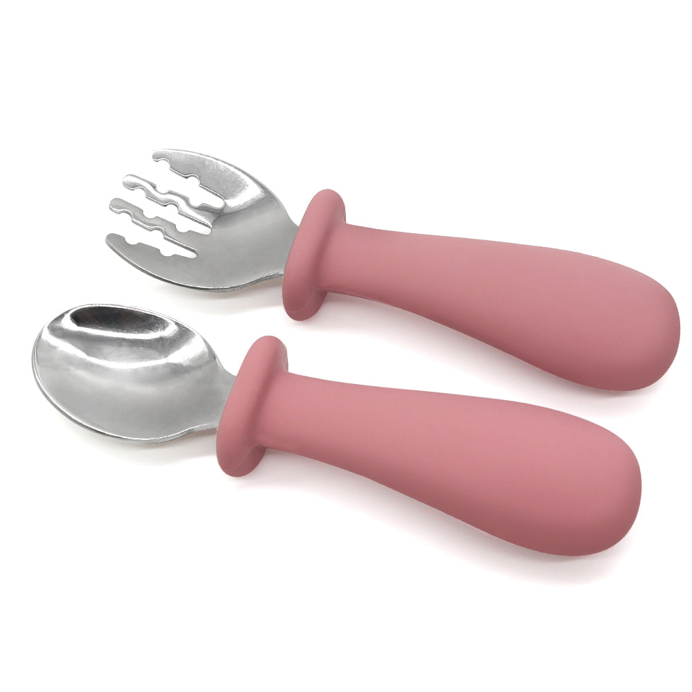 'KidsSafe children's cutlery with mouth stopper'